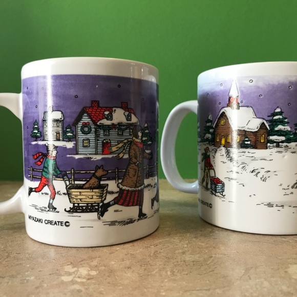 Set of 2 Christmas Mugs - Vintage - Picture 2 of 10